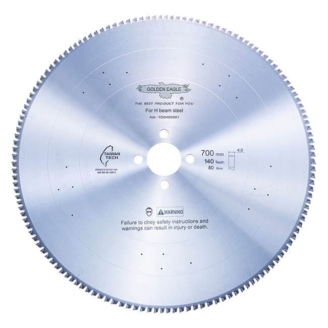 Large diameter saw blade for I beam
