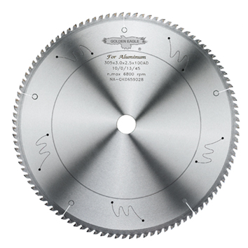 Golden Eagle non-ferrous saws features includ low-noise design, anti-vibration design, super micro grain tungsten carbide.